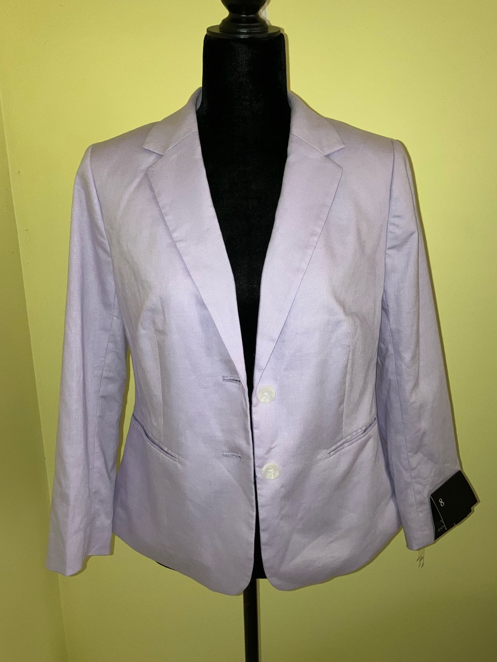 Banana Republic NEW linen blend blazer jacket lilac size 8 spring pastel NWT